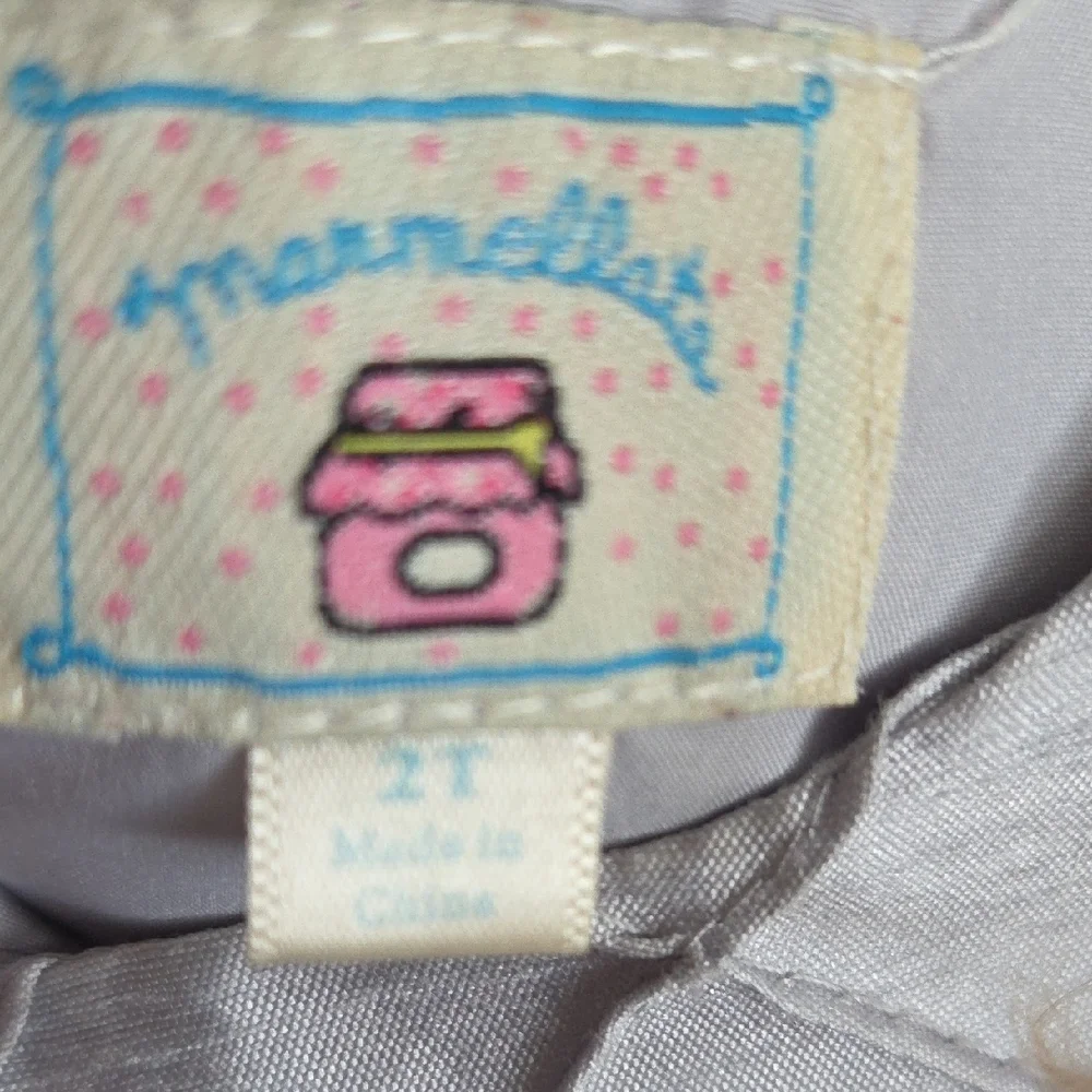 Marmellata White Quilted Bodice Gray Metallic Toddler Girl Dress Size 2T